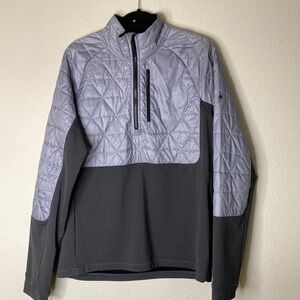 Smartwool propulsion 60 jacket hybrid half zip silver grey EUC